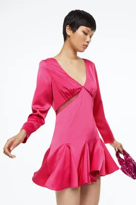 Crêped Satin Dress
