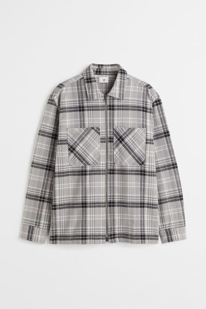 Relaxed Fit Plaid Overshirt