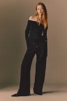 Wide-leg Satin Pants