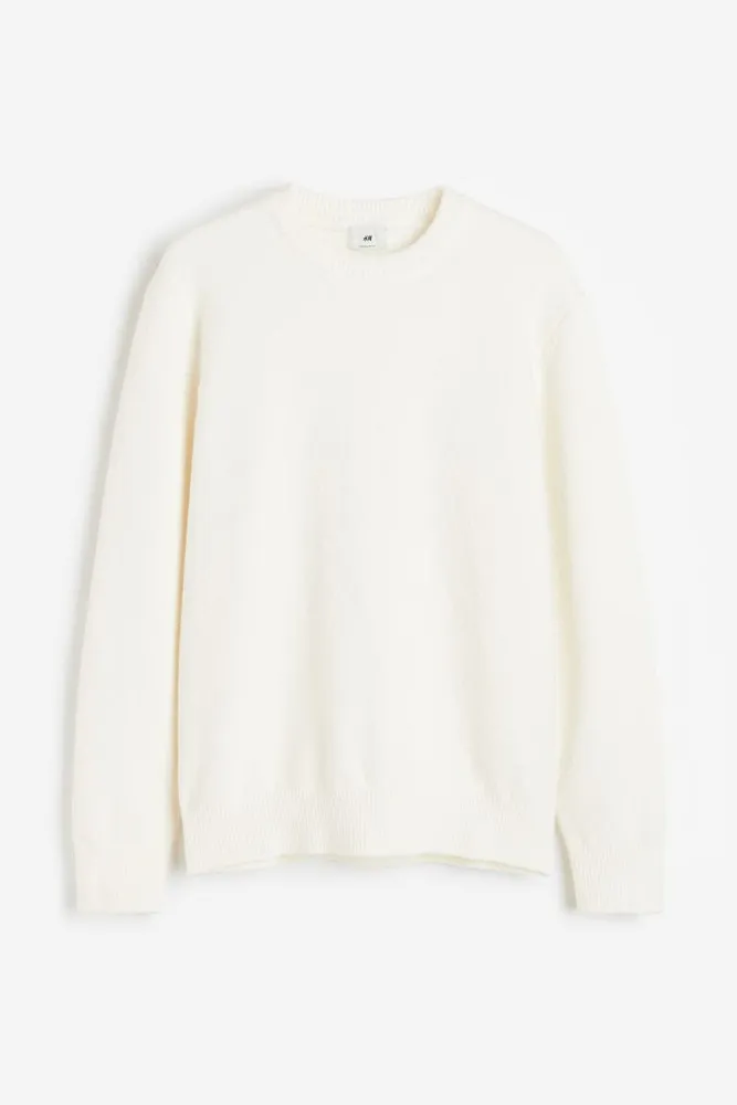 Regular Fit Bouclé-knit Sweater