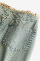 Raw-edged Denim Skirt