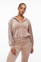 Velour Hooded Jacket