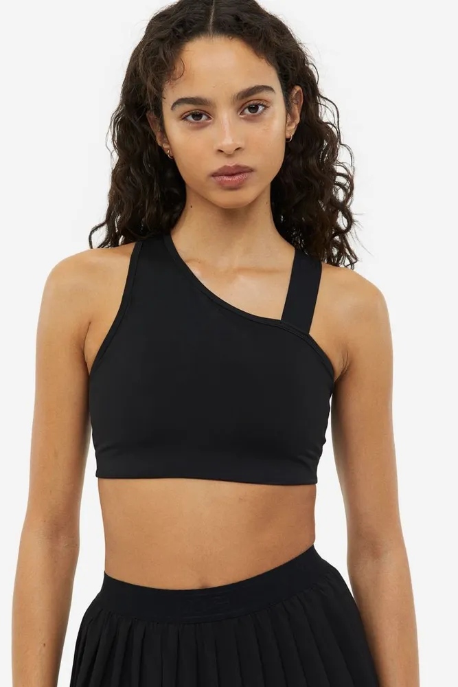 H & M - DryMove Medium Support Sports bra - Black, Compare