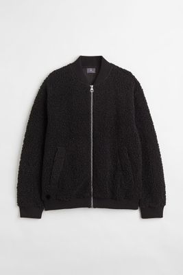 Relaxed Fit Faux Shearling Jacket
