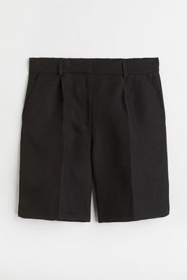 H&M+ Linen-blend Bermuda Shorts
