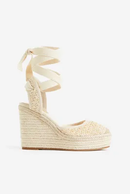 Espadrilles à talon compensé