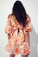 Tie-back Puffy Dress