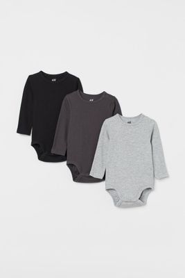 3-pack Ribbed Bodysuits