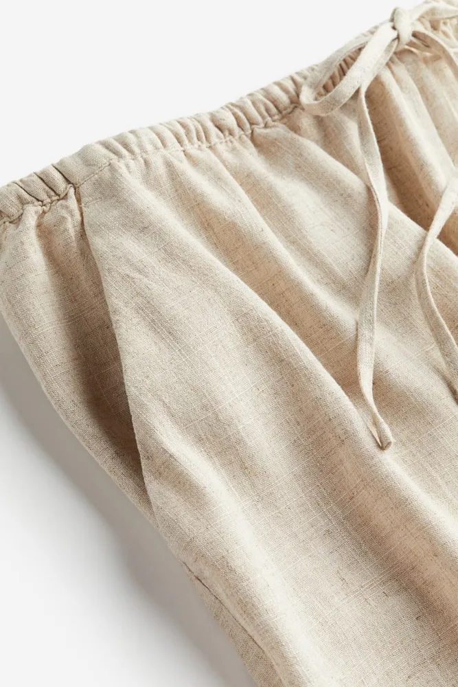 H&M+ Linen-blend Pull-on Shorts