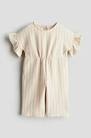 Short-sleeved Cotton Jumpsuit