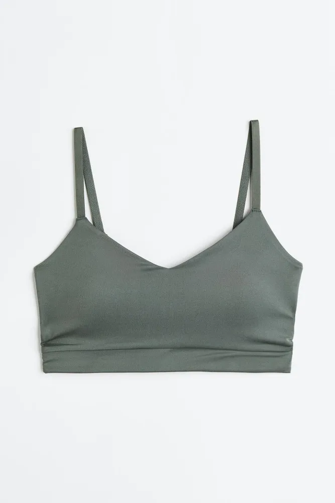 DryMove™ Medium Support Sports bra - Dark khaki green - Ladies