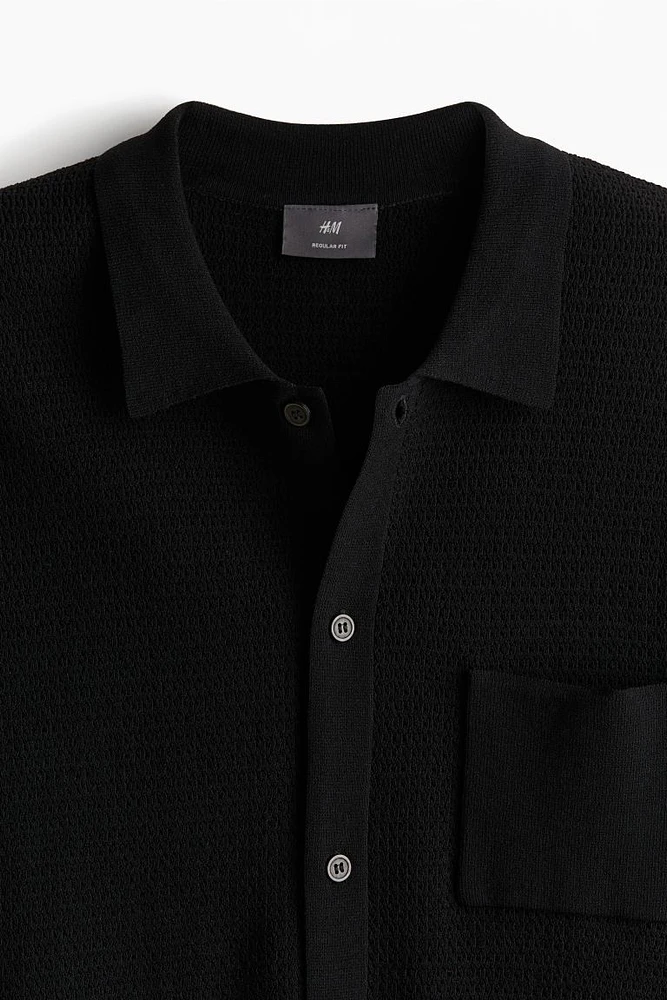 Regular Fit Textured-knit Shirt