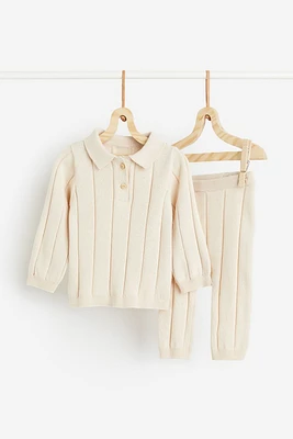 2-piece Knit Cotton Set