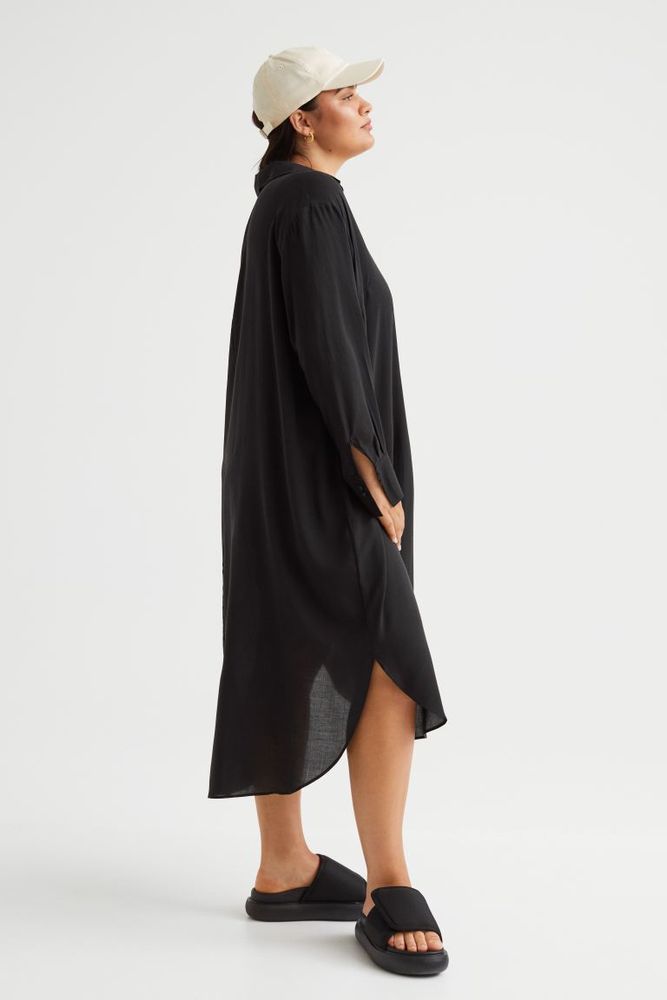 Hu0026M+ Lyocell-blend Shirt Dress | Metropolis at Metrotown