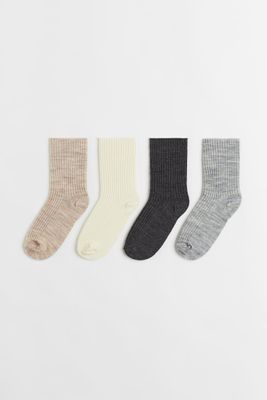4-pack Wool-blend Socks
