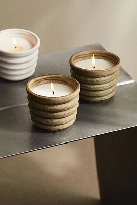 Scented Candle a Stoneware Holder