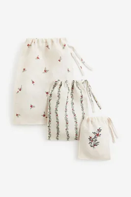 3-pack Linen Gift Bags