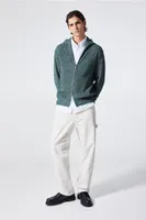 Regular Fit Zip-front Cardigan