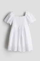 Cotton Dress with Eyelet Embroidery