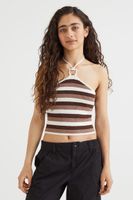 Rib-knit Halterneck Top