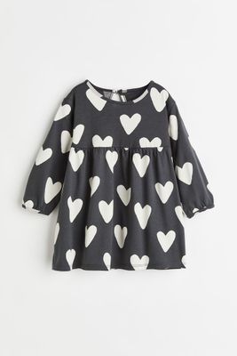Patterned Cotton Jersey Dress