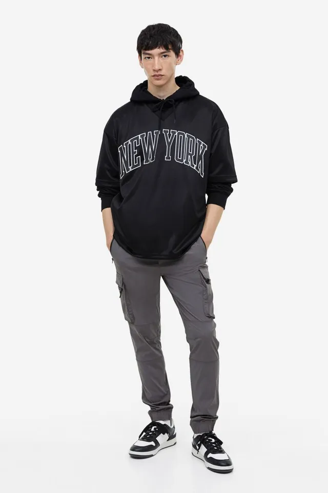 Oversized Fit Hoodie - Light gray melange/Harlem - Men