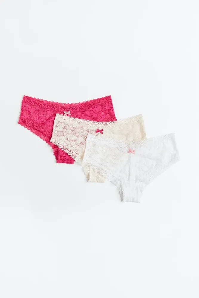 H&M 3-pack Lace Hipster Briefs