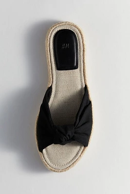 Knot-detail Espadrille Sandals