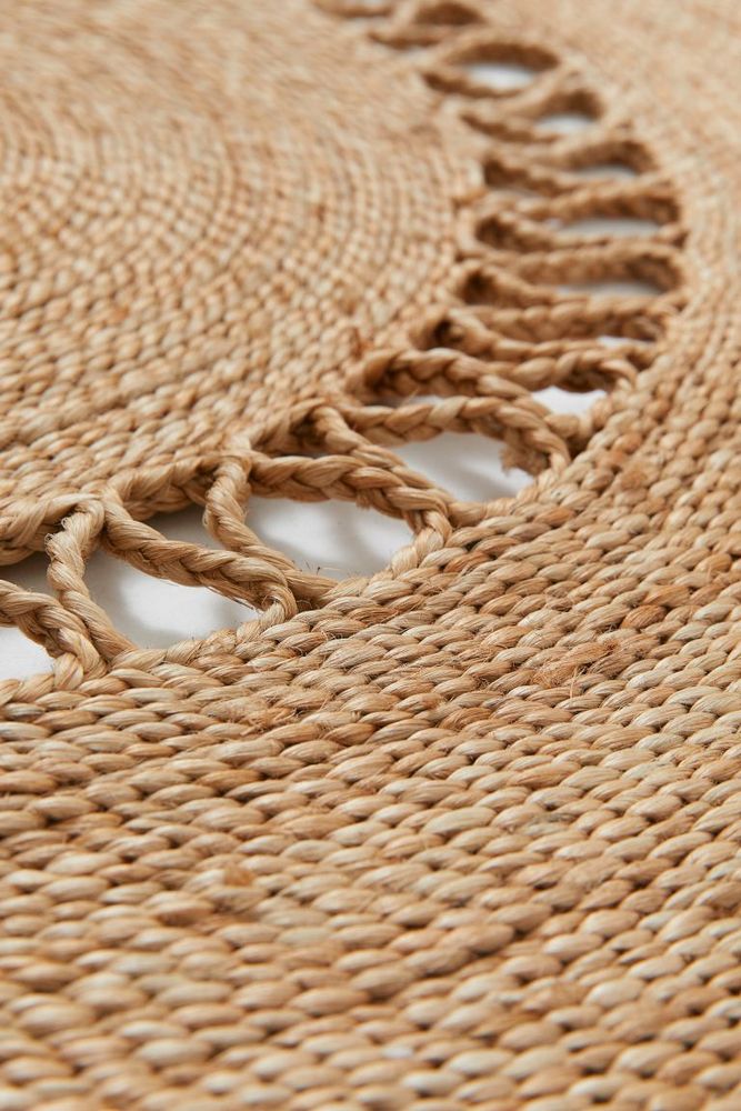 Perforated-patterned Jute Rug