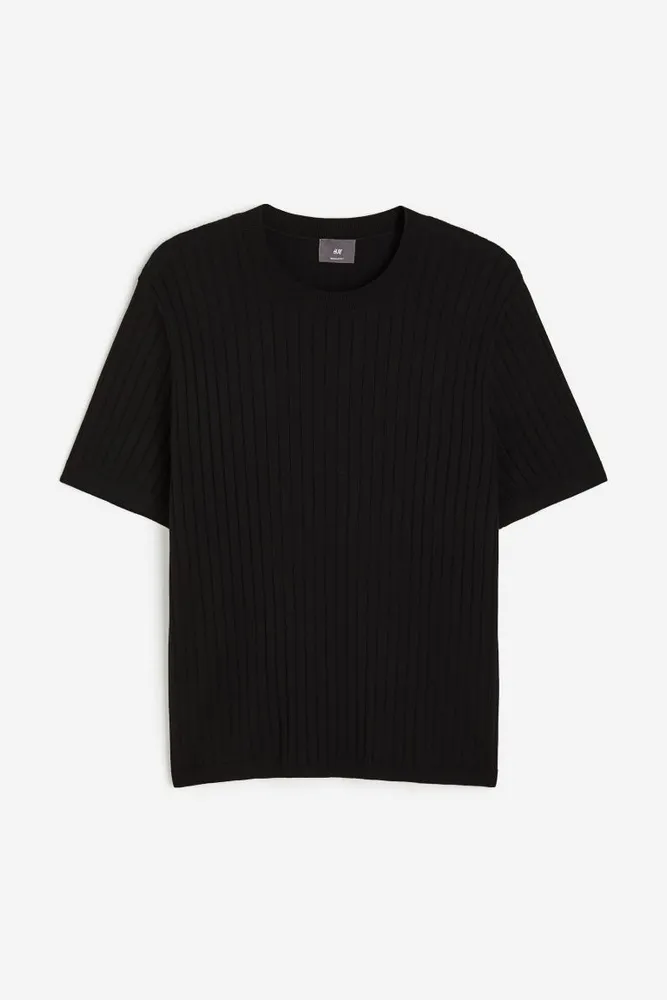 Regular Fit Rib-knit T-shirt