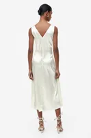 Ruched Satin Dress