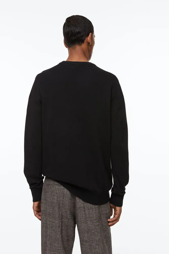 Slim Fit Fine-knit Cotton Sweater