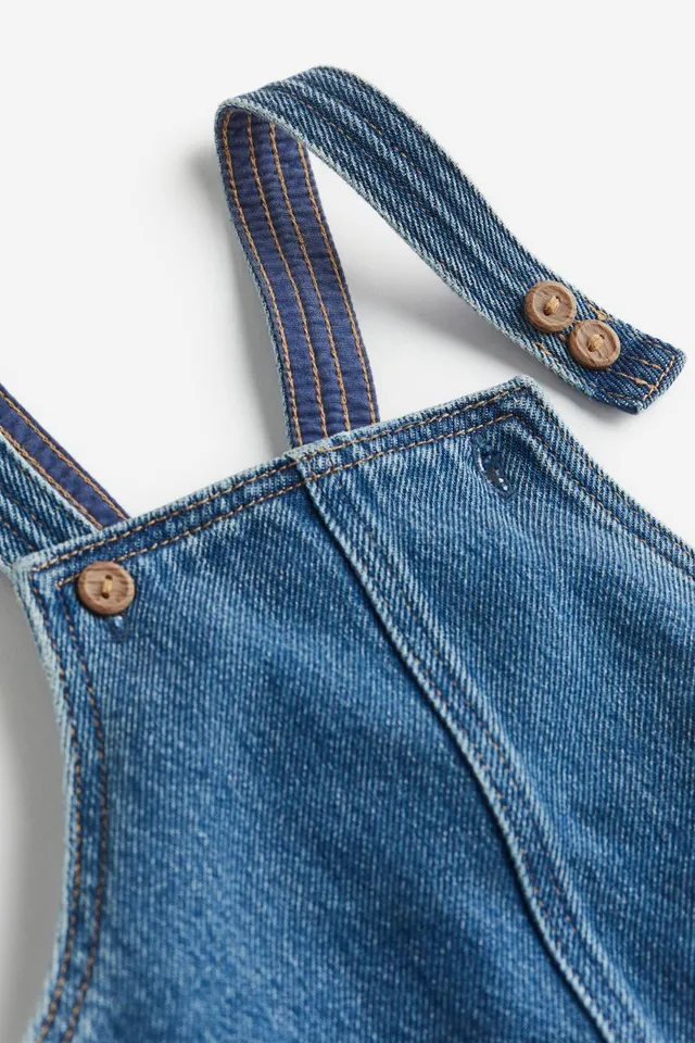 Slouchy Straight Ankle Jean Overalls