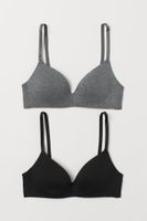 2-pack Padded Cotton Bras