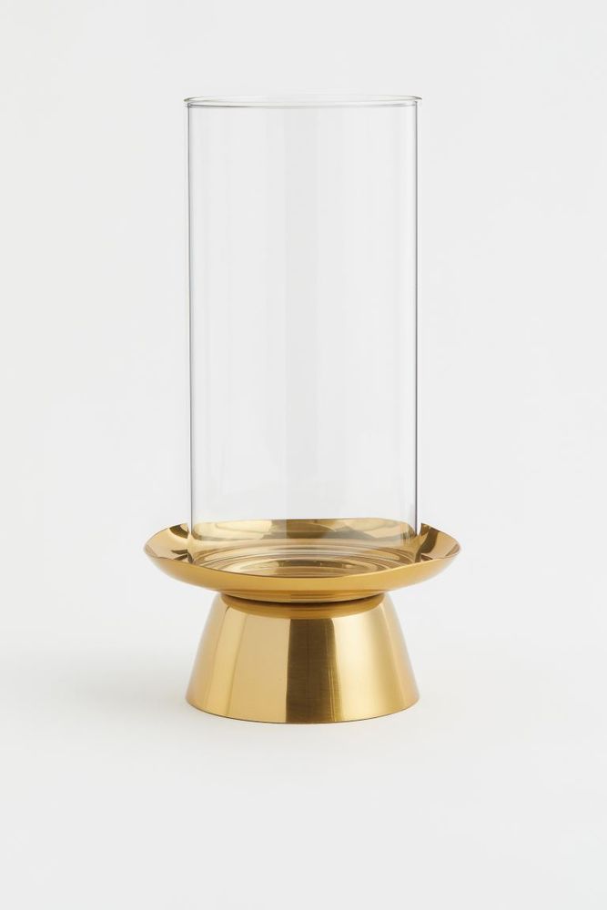 Lanterne en métal et verre