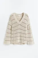 Oversized Hole-knit Sweater