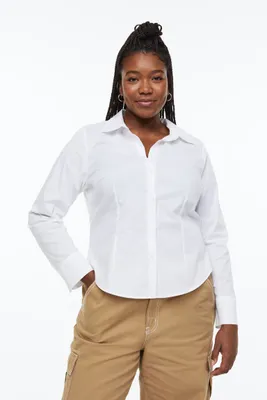 H&M+ Cotton Poplin Shirt