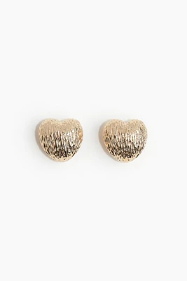 Heart-shaped Dome Earrings