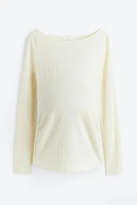 MAMA Crinkled Jersey Top