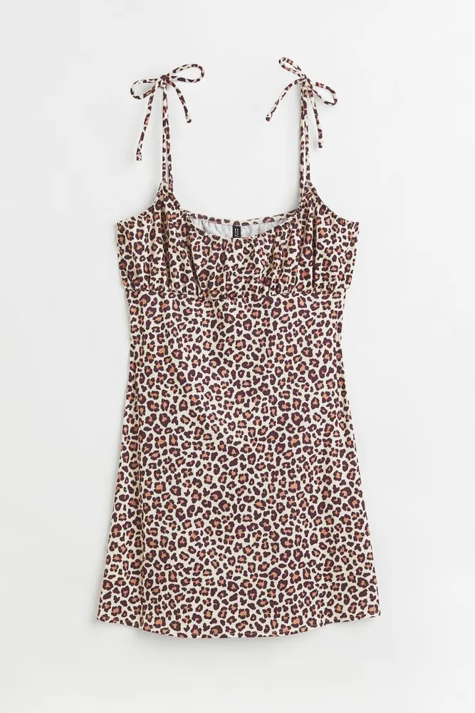 short dress with tie detail zara
