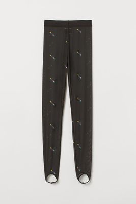 Printed Mesh Leggings
