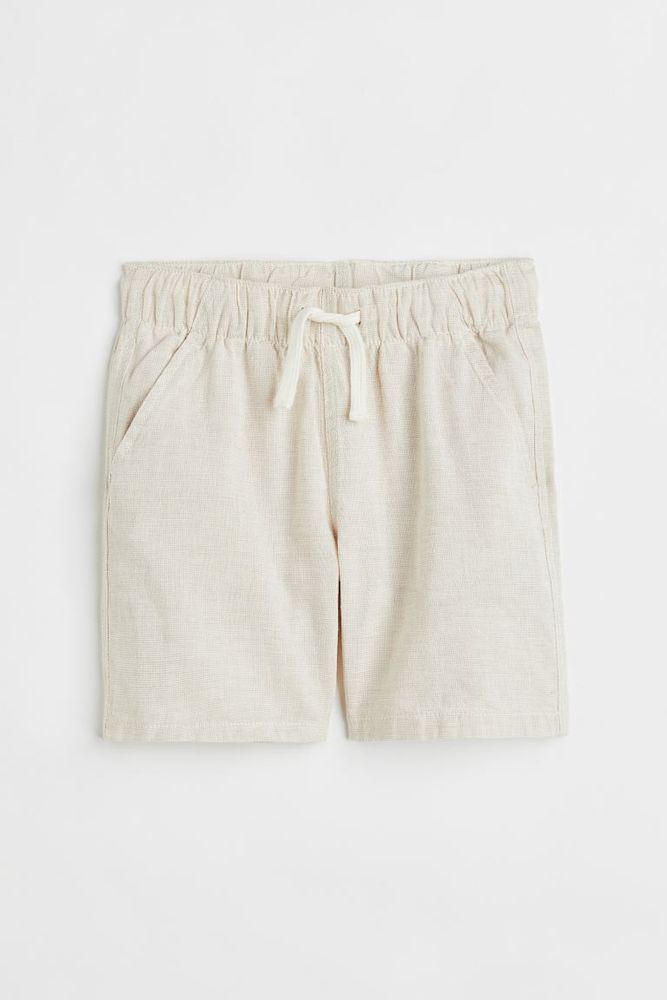 H&M Linen-blend Pull-on Shorts | Hamilton Place