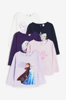 5-pack printed Cotton Tops