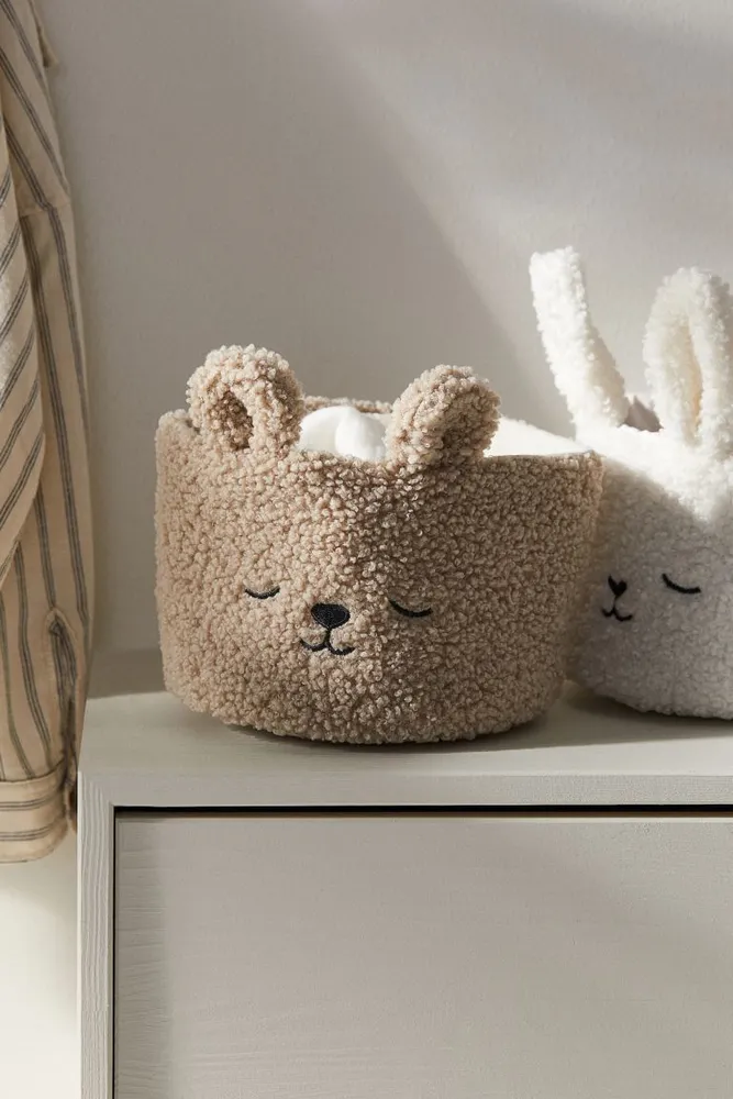 Teddy Fleece Storage Basket