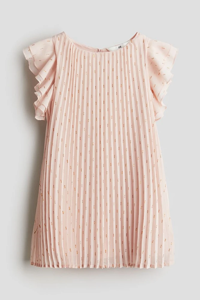Pleated A-line Dress