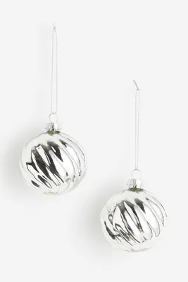 2-pack Glass Ornaments