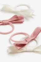 4-pack Bow-detail Hair Elastics