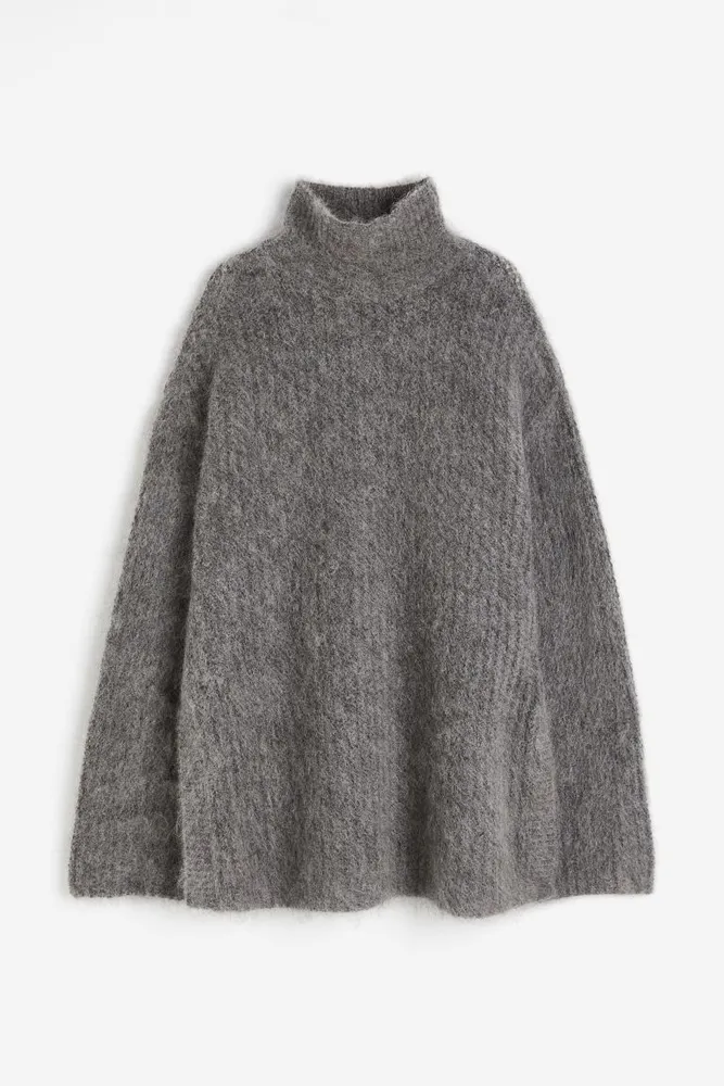 Mohair-blend Mock Turtleneck Sweater