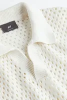 Polo Relaxed fit en maille ajourée