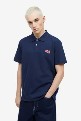 Regular Fit Polo Shirt with Embroidered Detail